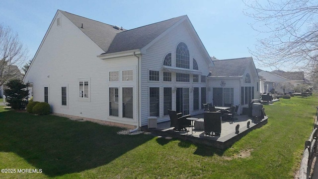 89 Pebble Beach Blvd, Jackson, NJ 08527 - back of house featuring a lawn, a patio, and roof with shingles