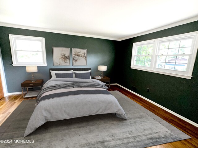 11 Green Hills Rd, East Brunswick, NJ 08816 - bedroom featuring baseboards, wood finished floors, and ornamental molding