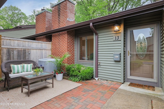 view of patio with fence