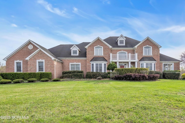 3 Scenic Way, Monroe, NJ 08831 - georgian-style home with brick siding and a front lawn