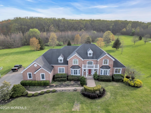 3 Scenic Way, Monroe, NJ 08831 - view of front of property featuring a front lawn and brick siding