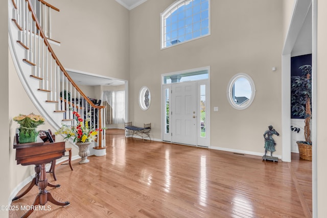 3 Scenic Way, Monroe, NJ 08831 - entrance foyer featuring a high ceiling, stairs, and a wealth of natural light