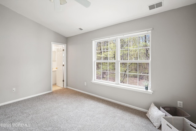 2304 Wendover Dr, Pompton Plains, NJ 07444 - spare room with baseboards, visible vents, carpet flooring, and plenty of natural light