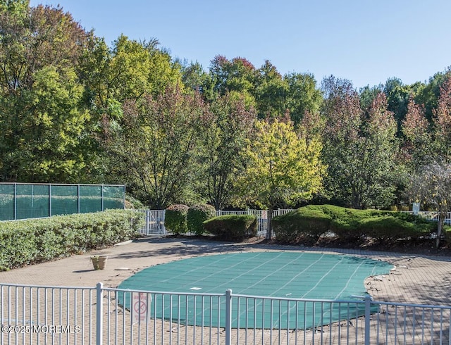 2304 Wendover Dr, Pompton Plains, NJ 07444 - view of pool featuring fence and a covered pool