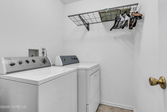 30 Frost Ln, East Windsor, NJ 08520 - laundry area with laundry area, baseboards, and washer and dryer