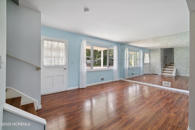 5 Pennsylvania Ave, Jackson, NJ 08527 - unfurnished living room with stairway and wood finished floors