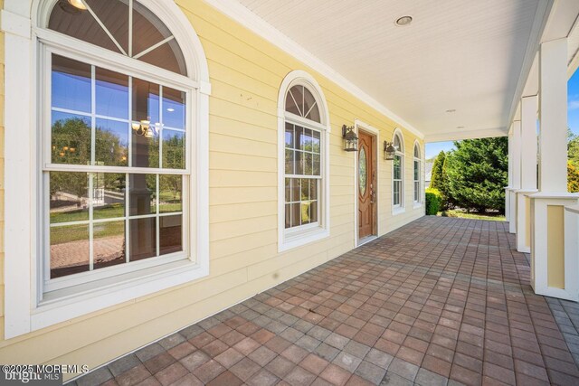 159 Sprague Ave, West Creek, NJ 08092 - view of patio / terrace featuring a porch