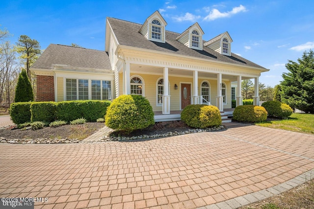 159 Sprague Ave, West Creek, NJ 08092 - view of front of home featuring covered porch and a shingled roof