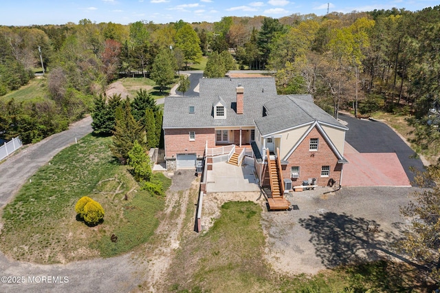 159 Sprague Ave, West Creek, NJ 08092 - birds eye view of property featuring a forest view