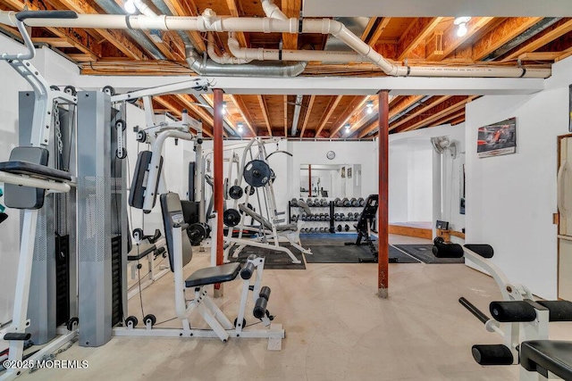 view of exercise area