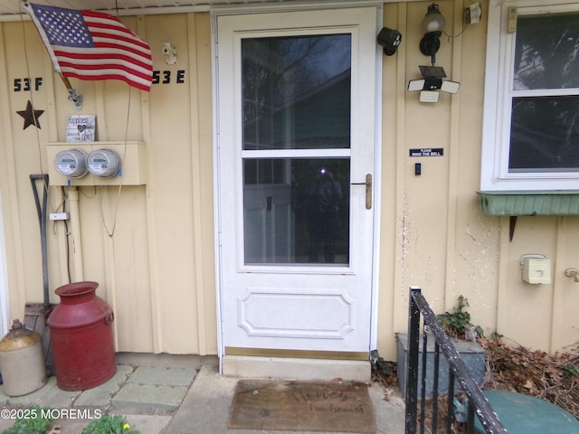 view of doorway to property