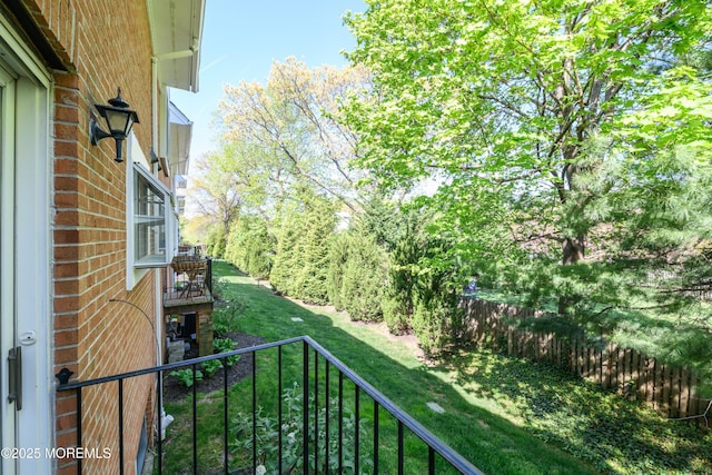 65 E River Rd Unit 14, Rumson, NJ 07760 - view of yard featuring fence and a balcony