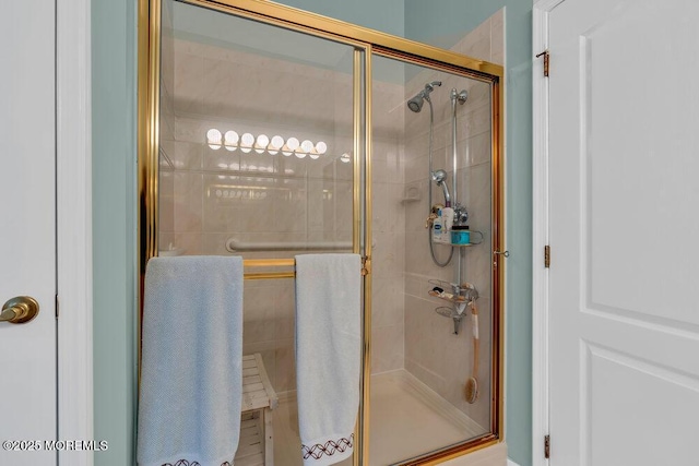 full bathroom with a shower stall