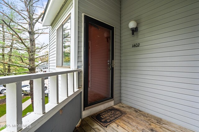 view of exterior entry