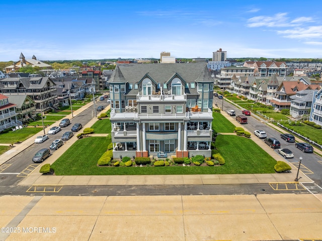 aerial perspective of suburban area