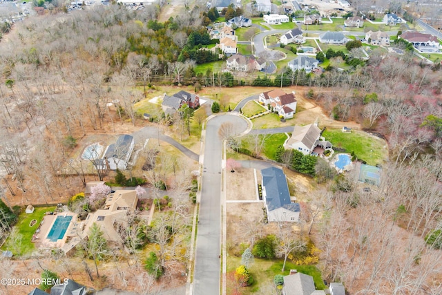 aerial view featuring a residential view