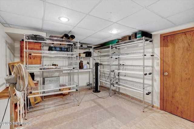 view of storage area