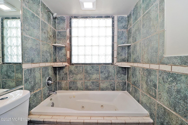 330 Dallas Dr, Toms River, NJ 08753 - bathroom with tile walls and toilet