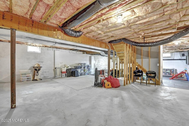 view of basement
