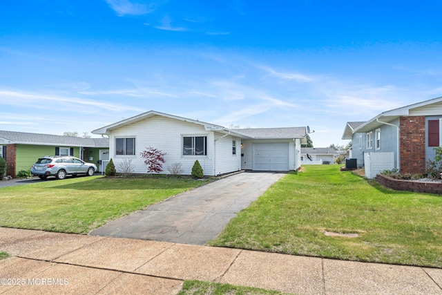 37 Central Blvd, Brick, NJ 08724 - ranch-style home featuring an attached garage, a front lawn, and aphalt driveway