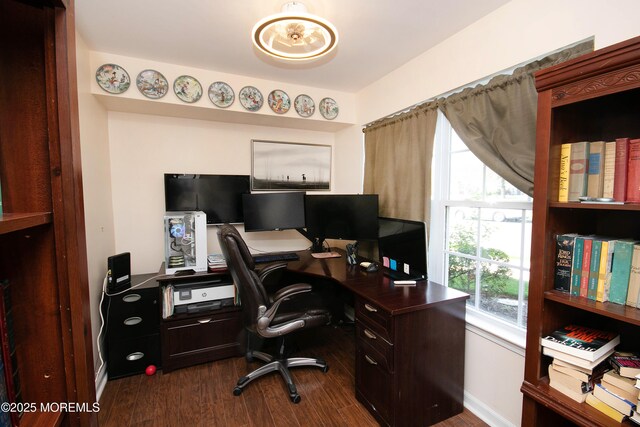 83 Nathan Blvd Unit 35, Sayreville, NJ 08859 - home office with dark wood-type flooring
