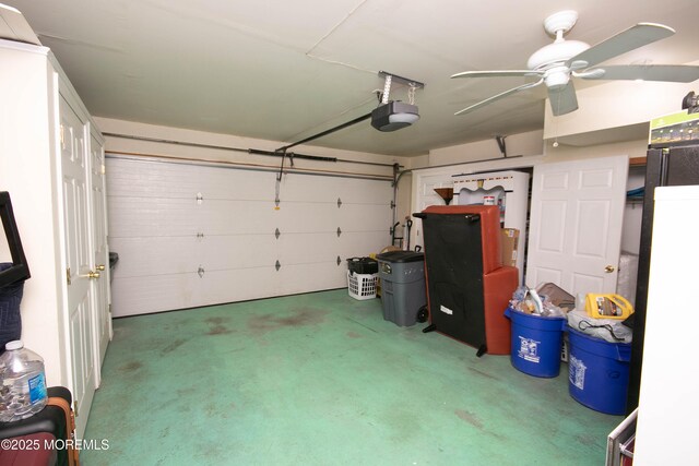 83 Nathan Blvd Unit 35, Sayreville, NJ 08859 - garage with a garage door opener and ceiling fan