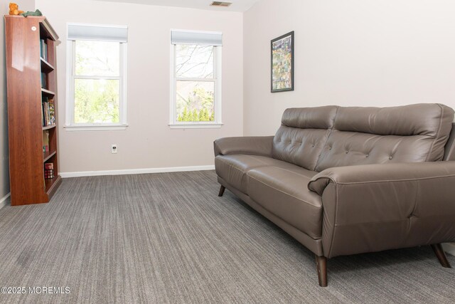 1150 Buckwald Ct, Lakewood, NJ 08701 - living area featuring carpet flooring, baseboards, a healthy amount of sunlight, and visible vents