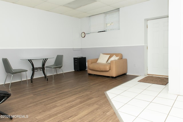 1150 Buckwald Ct, Lakewood, NJ 08701 - sitting room featuring baseboards, wood finished floors, and a drop ceiling