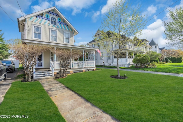 44 Irving Pl, Red Bank, NJ 07701 - victorian-style house with a porch and a front yard