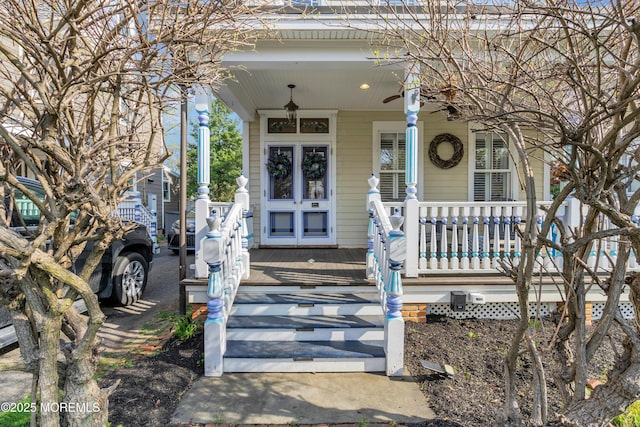 44 Irving Pl, Red Bank, NJ 07701 - doorway to property with a porch