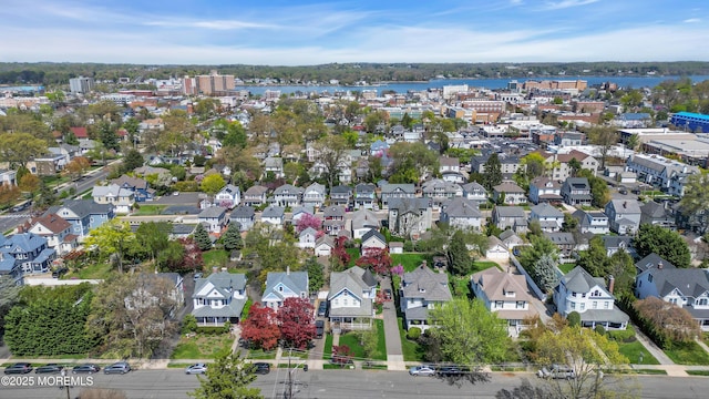 44 Irving Pl, Red Bank, NJ 07701 - birds eye view of property with a residential view and a water view