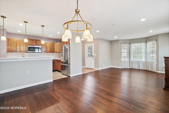 26 Dogwood Dr, Barnegat, NJ 08005 - kitchen featuring stainless steel appliances, plenty of natural light, tasteful backsplash, light countertops, and recessed lighting