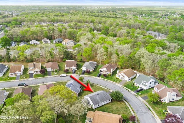 26 Dogwood Dr, Barnegat, NJ 08005 - aerial view of residential area featuring a heavily wooded area