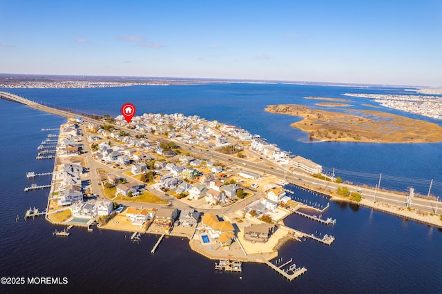 316 Rte 37, Seaside Heights, NJ 08751 - drone / aerial view featuring a water view