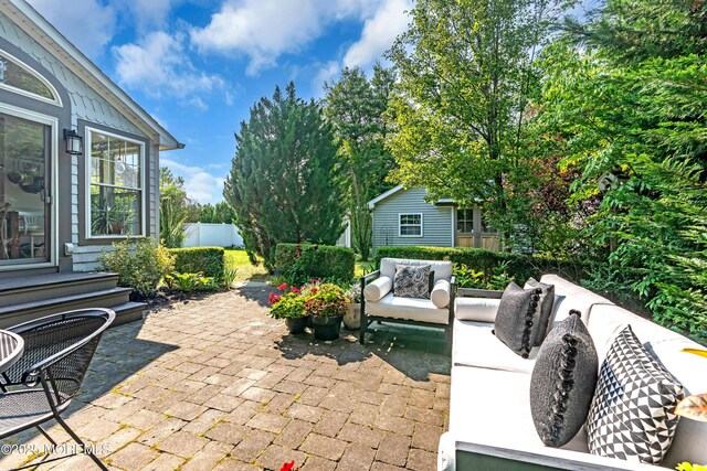 109 Capstan Ave, Beachwood, NJ 08722 - view of patio featuring an outdoor living space