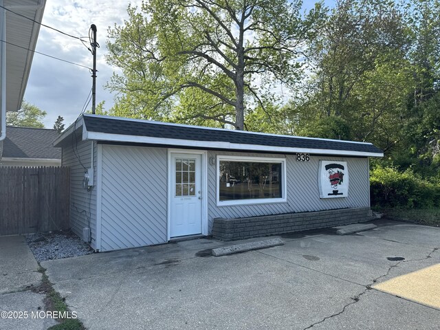 836 Radio Rd, Little Egg Harbor, NJ 08087 - exterior space featuring an outbuilding and fence