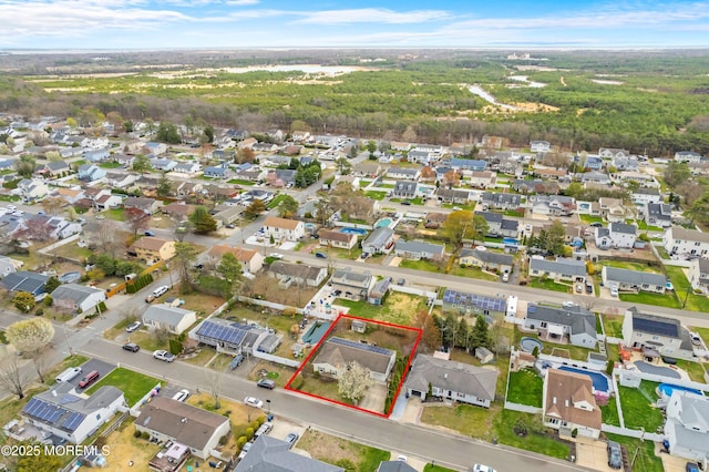 drone / aerial view featuring a residential view