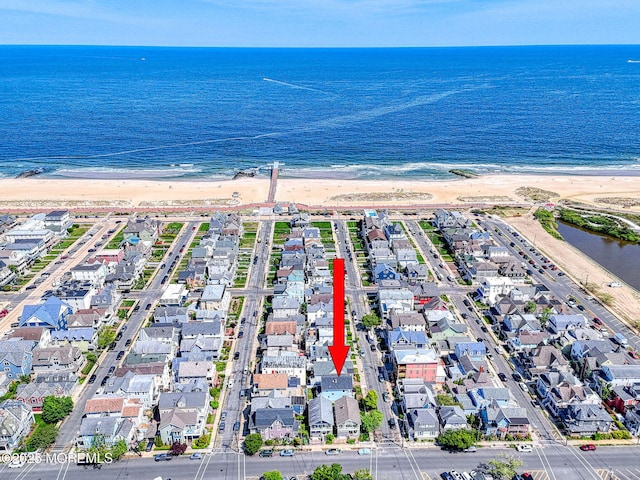 aerial view of property's location featuring expansive coastline