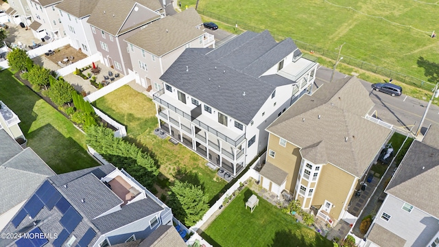 aerial view with a residential view