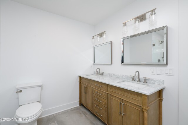 128 Church St, Keyport, NJ 07735 - full bath with double vanity and baseboards
