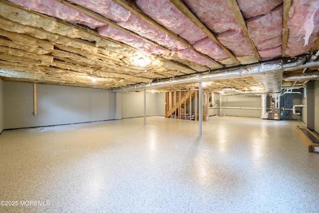 128 Church St, Keyport, NJ 07735 - unfinished basement featuring heating unit