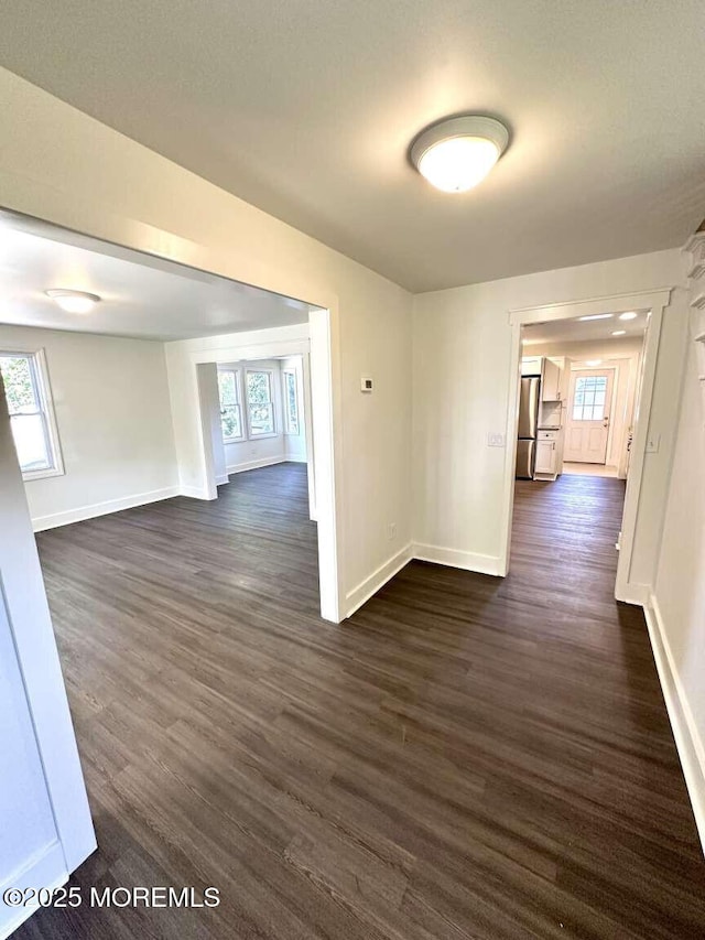 267 State Route 36, Hazlet, NJ 07730 - interior space featuring baseboards, plenty of natural light, and dark wood-style flooring