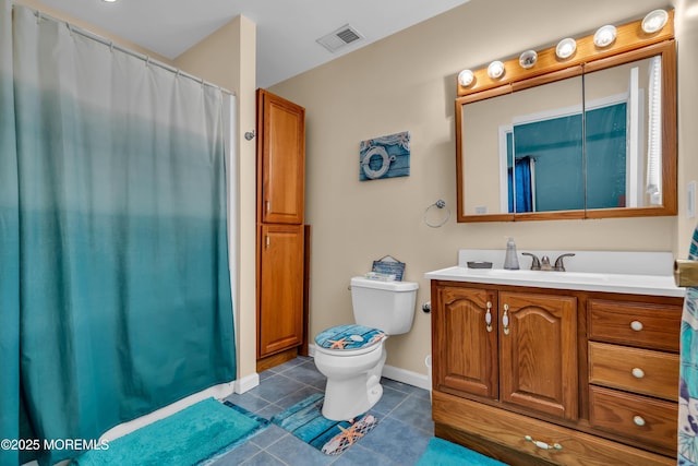 1915 Red Cedar St, Toms River, NJ 08753 - bathroom with visible vents, baseboards, toilet, vanity, and tile patterned flooring