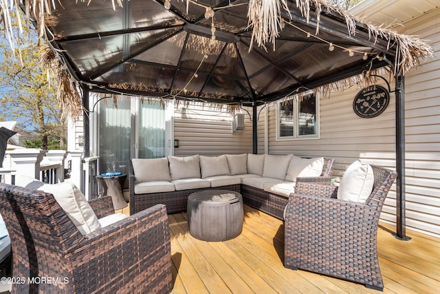 1915 Red Cedar St, Toms River, NJ 08753 - deck with an outdoor living space and a gazebo