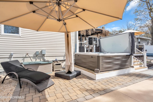 1915 Red Cedar St, Toms River, NJ 08753 - view of patio / terrace with a hot tub