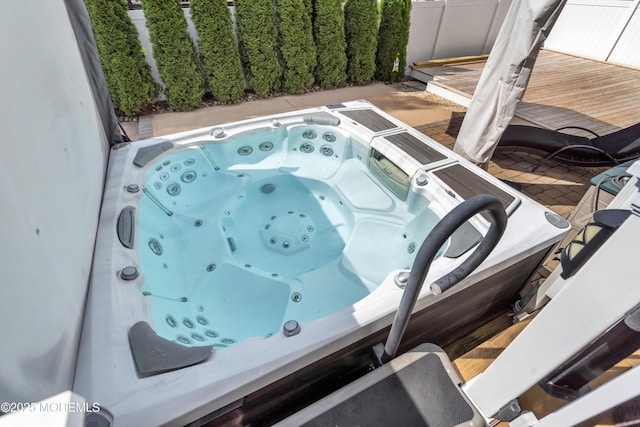 1915 Red Cedar St, Toms River, NJ 08753 - exterior space with a deck and an outdoor hot tub