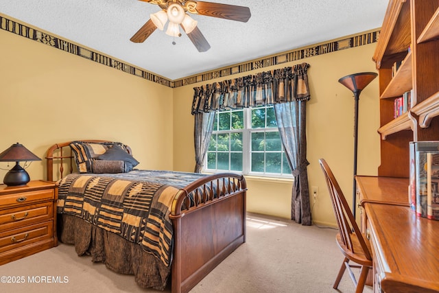 44 Sacramento Way, Tinton Falls, NJ 07712 - bedroom featuring light colored carpet, a textured ceiling, and a ceiling fan
