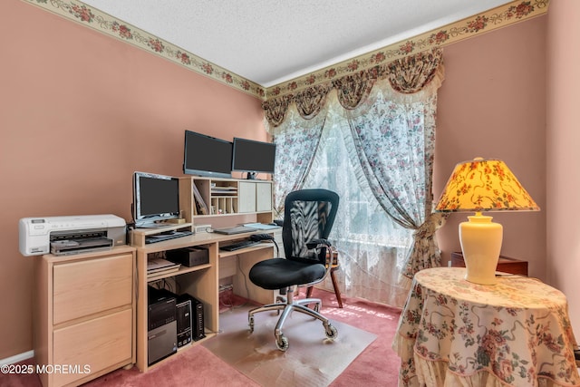 44 Sacramento Way, Tinton Falls, NJ 07712 - office featuring a textured ceiling and carpet floors