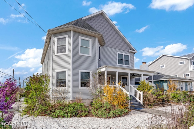 view of front of property with a porch
