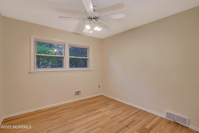 159 Koster Dr, Freehold, NJ 07728 - empty room featuring baseboards, light wood-type flooring, and a ceiling fan